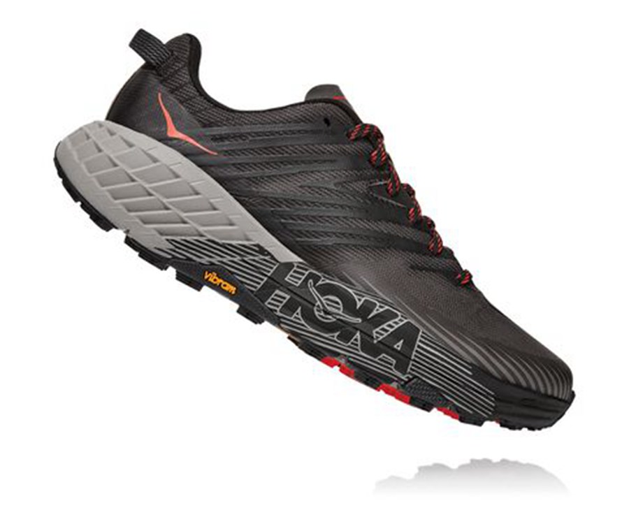 Tenis Trail Hoka One One Masculino Pretas - Speedgoat 4 - 465-KJOLTV